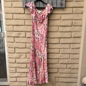 Floral Pink Maxi Dress